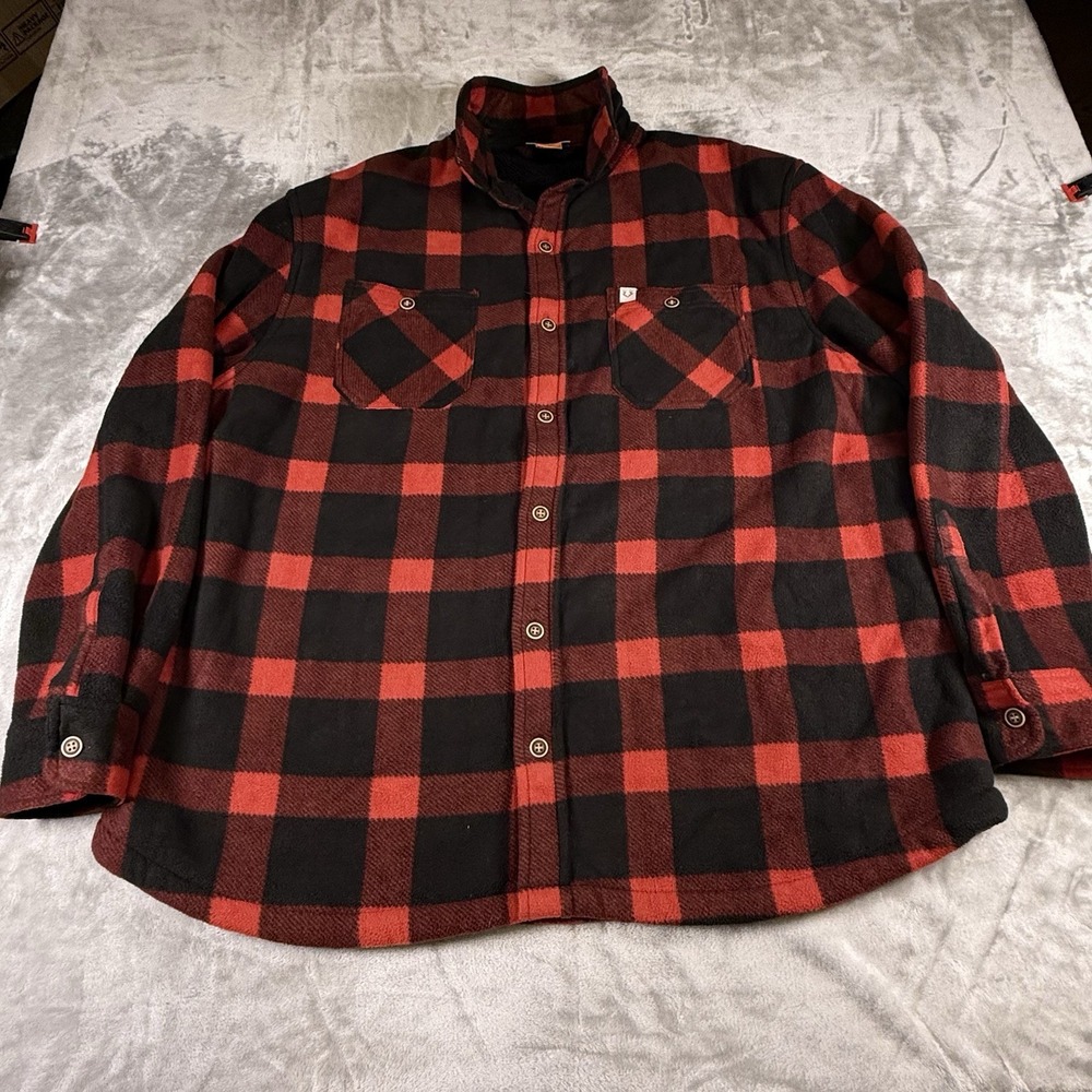 Racks & Reels Mens Plaid Shacket Jacket  Button Up Size XXL Outdoor